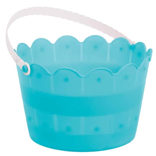 Caribbean Blue Scalloped Easter Buckets, 7ct. 